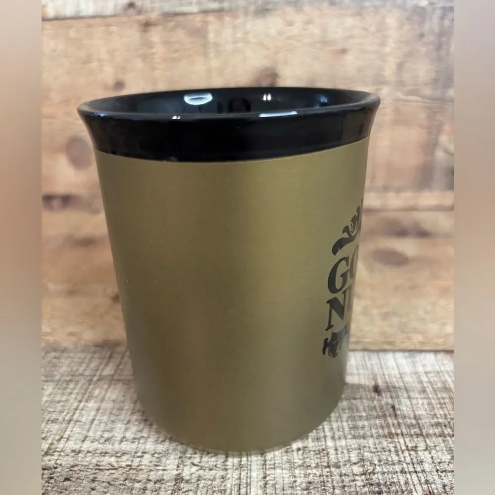 Vintage Golden Nugget Casino Coffee Mug Black/Gold Las Vegas Gift Souvenir EUC